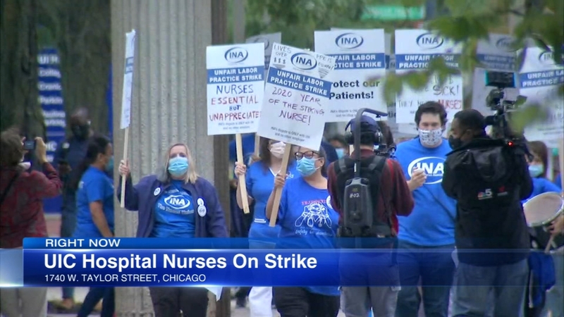 More Than 800 Nurses Strike At University Of Illinois Hospital In Chicago Today Abc7 San Francisco