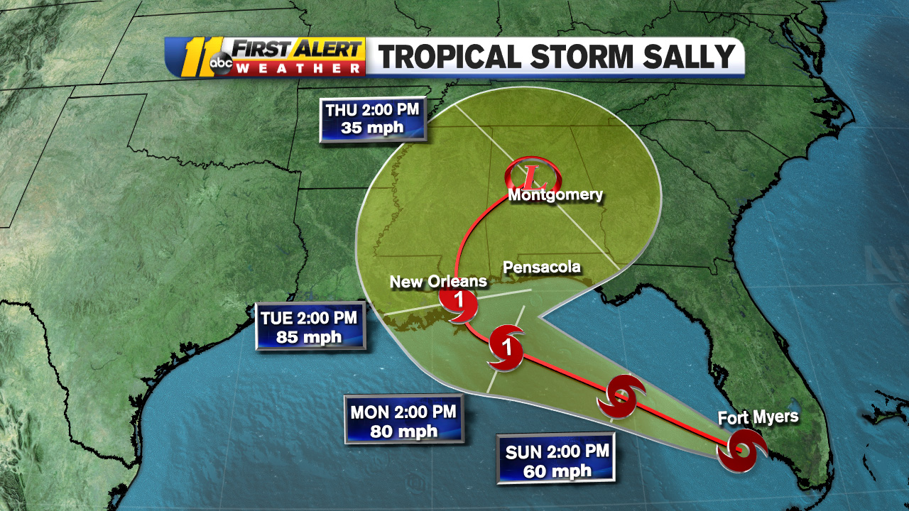 Tropical Storm Sally forms just off Florida coast