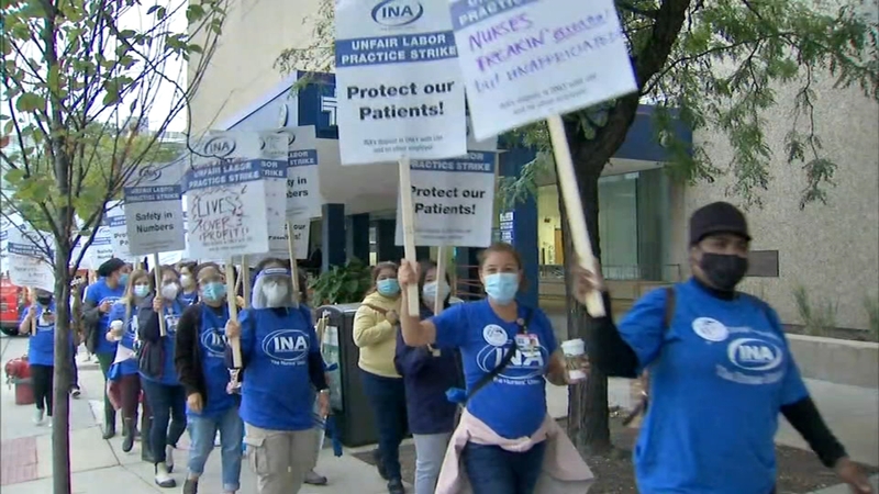 Replacement Nurses To Be Transferred In After More Than 800 Nurses Strike At University Of Illinois Hospital In Chicago Abc7 Chicago