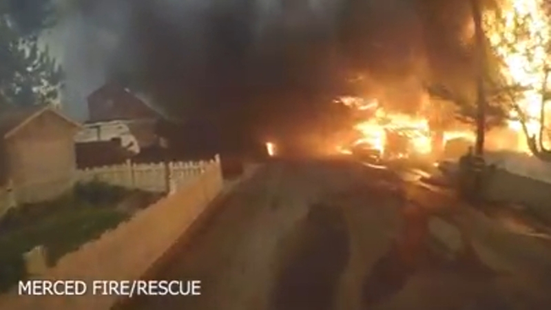 Video Shows Fast Moving Creek Fire Overrun Firefighters Trying To Save Neighborhood Abc30 Fresno