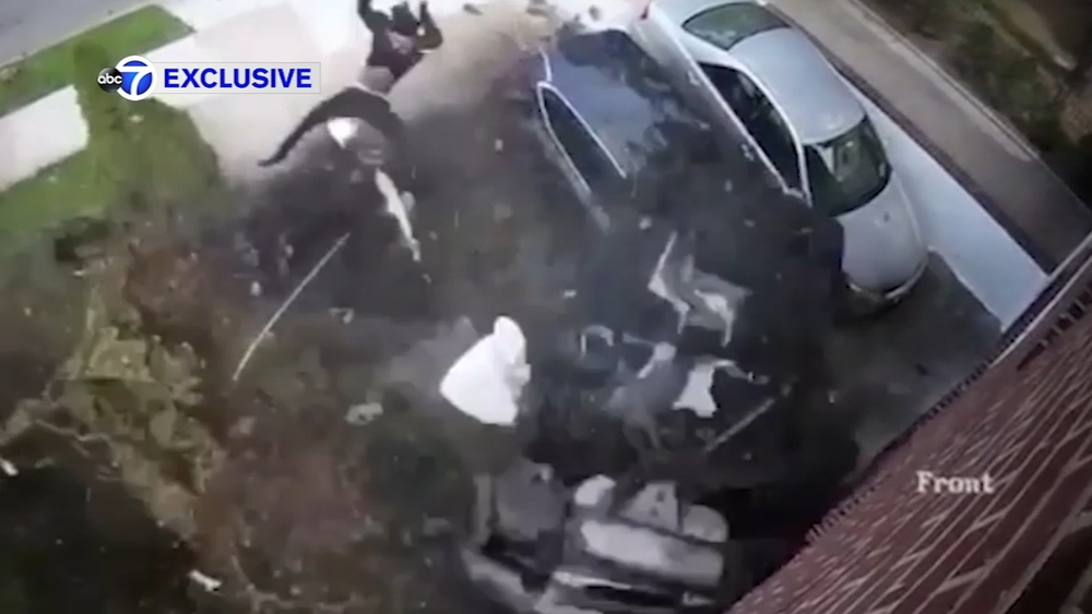 Video shows car slamming into home in Queens, occupants thrown from vehicle
