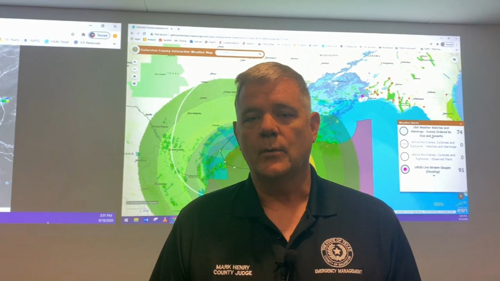 Galveston County Judge Mark Henry considering voluntary evacuations for