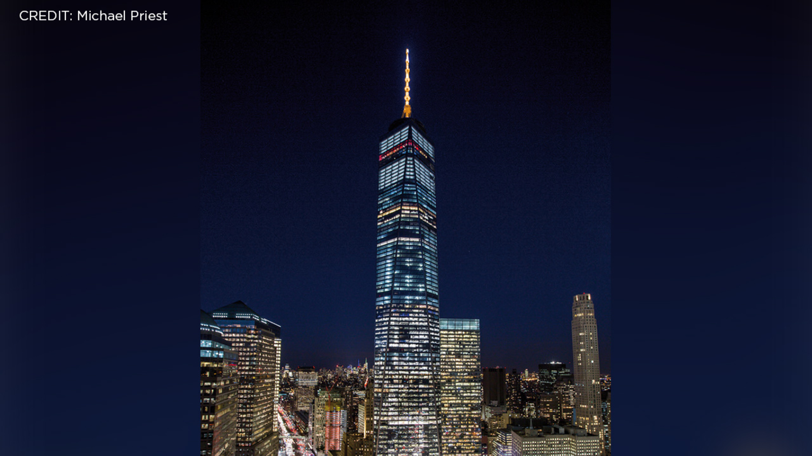 One World Trade, One Bryant Park lit in gold in honor of Childhood ...