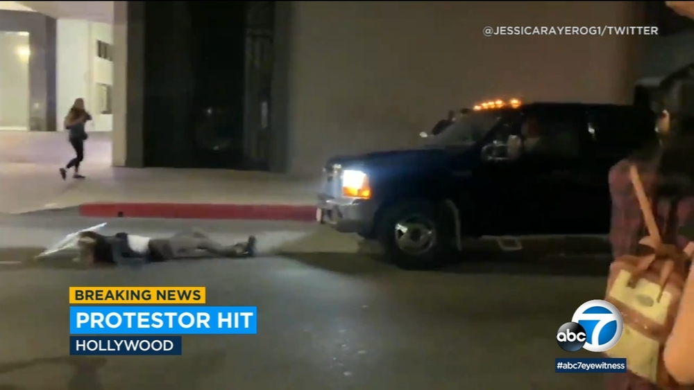 Hollywood protesters, drivers involved in violent confrontations