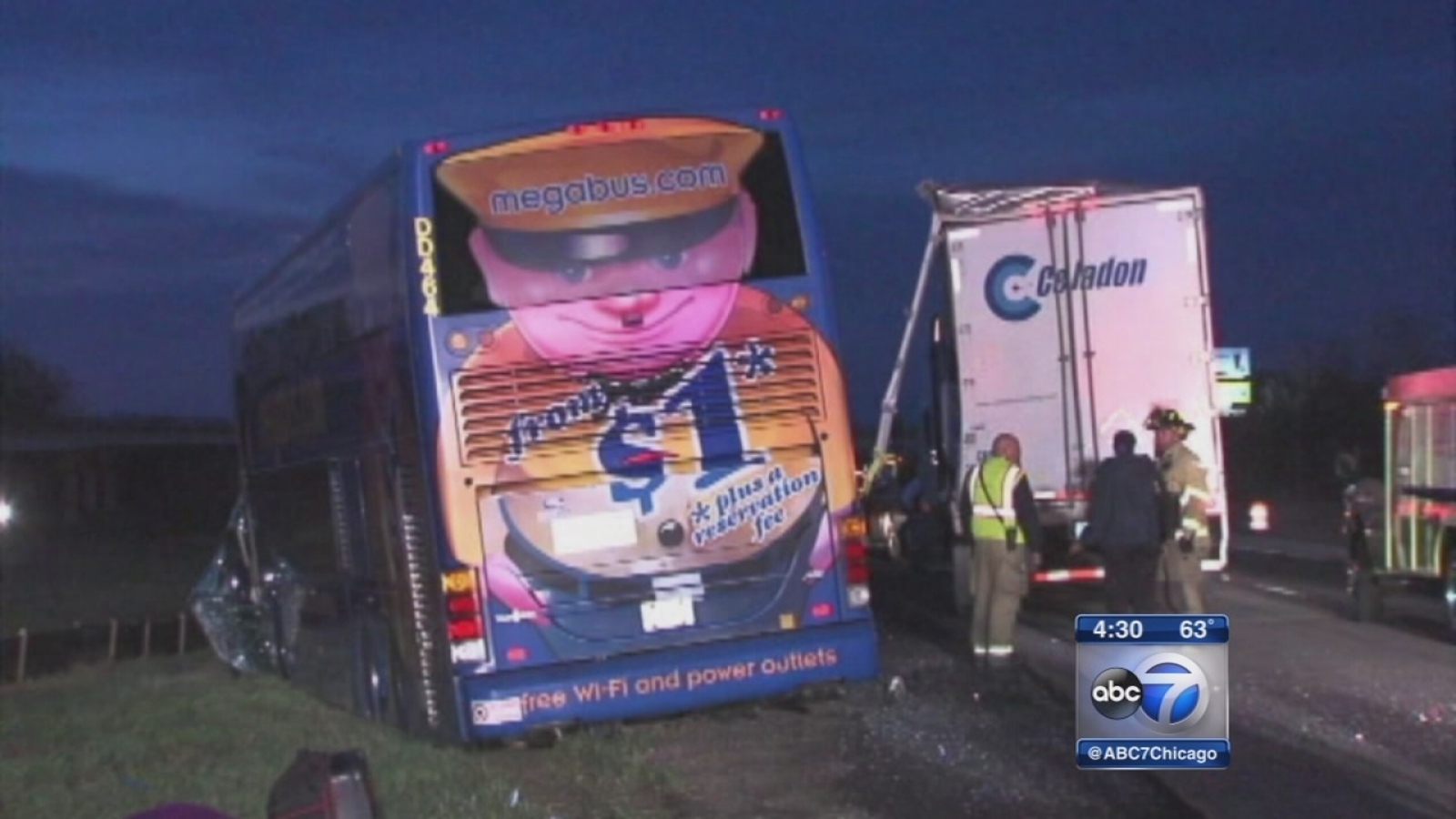 Megabus crashes on southbound I65 south of Indianapolis; 19 hurt