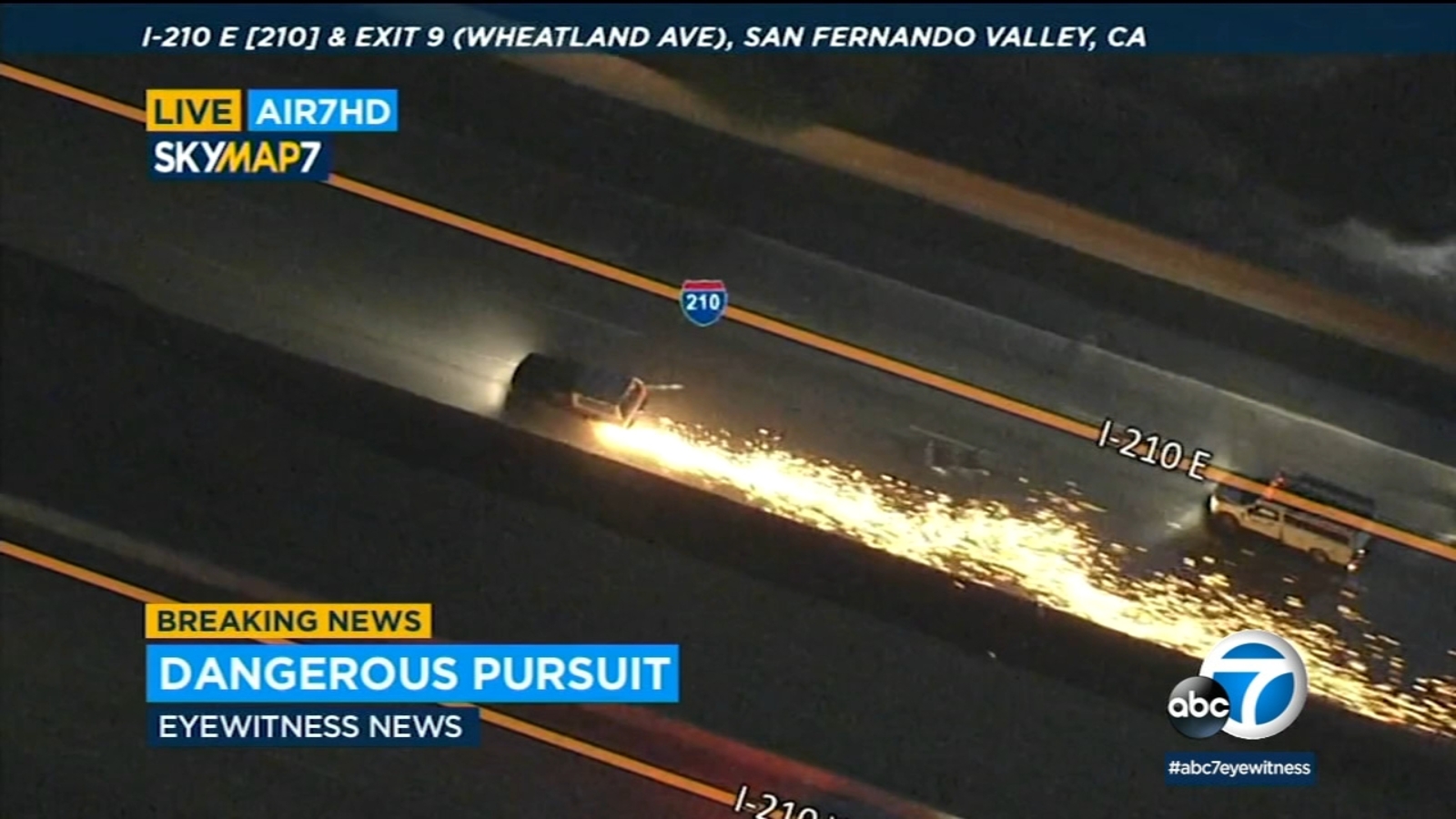 Police chase ends with suspect taken into custody on 210 Freeway in ...