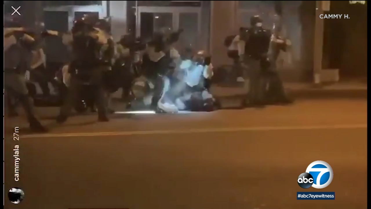 Video appears to show deputy striking protester at WeHo march