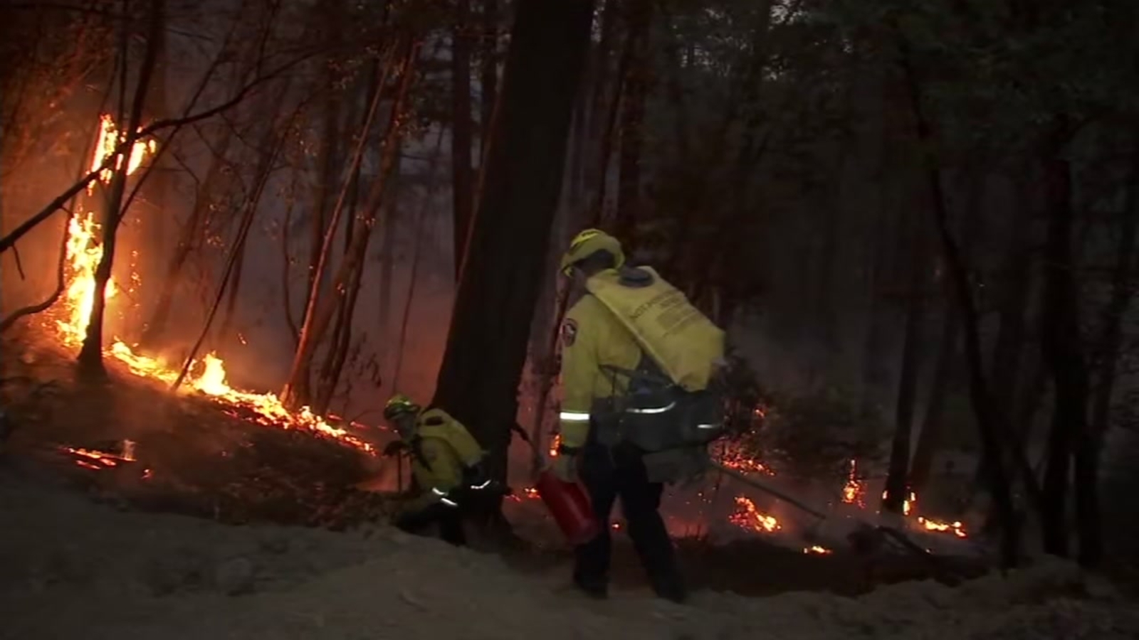 Fire crews in Angwin fight flames along Hwy 29 and save homes amid