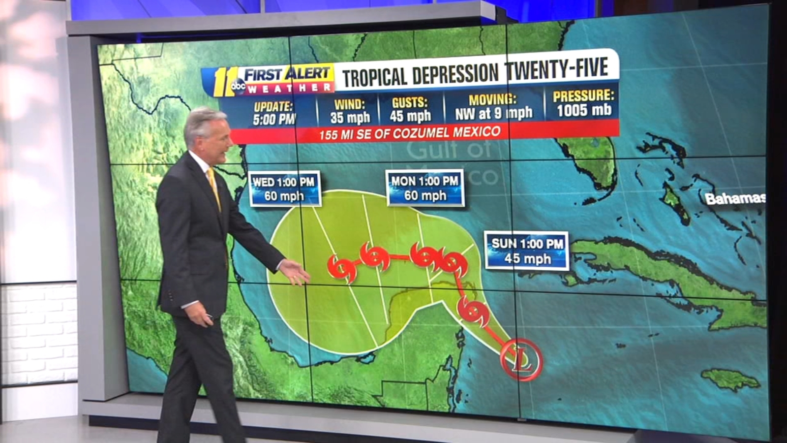 Tropical Depression 25 forms in the Caribbean, likely to become Tropical Storm Gamma