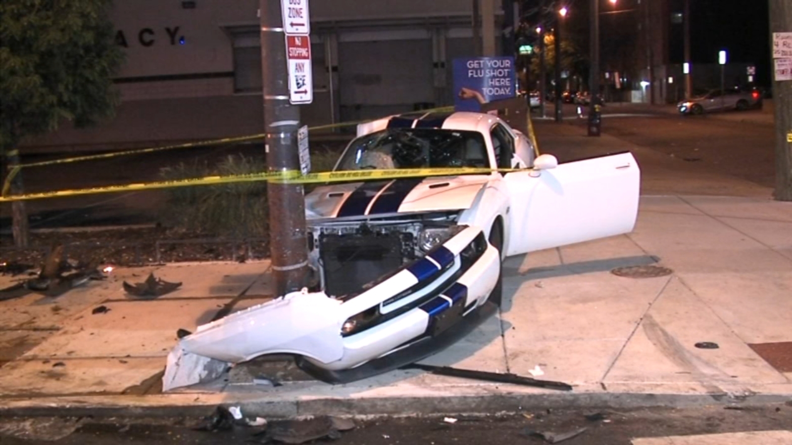 Broad Street crash kills woman, injures 2 men in North Philadelphia
