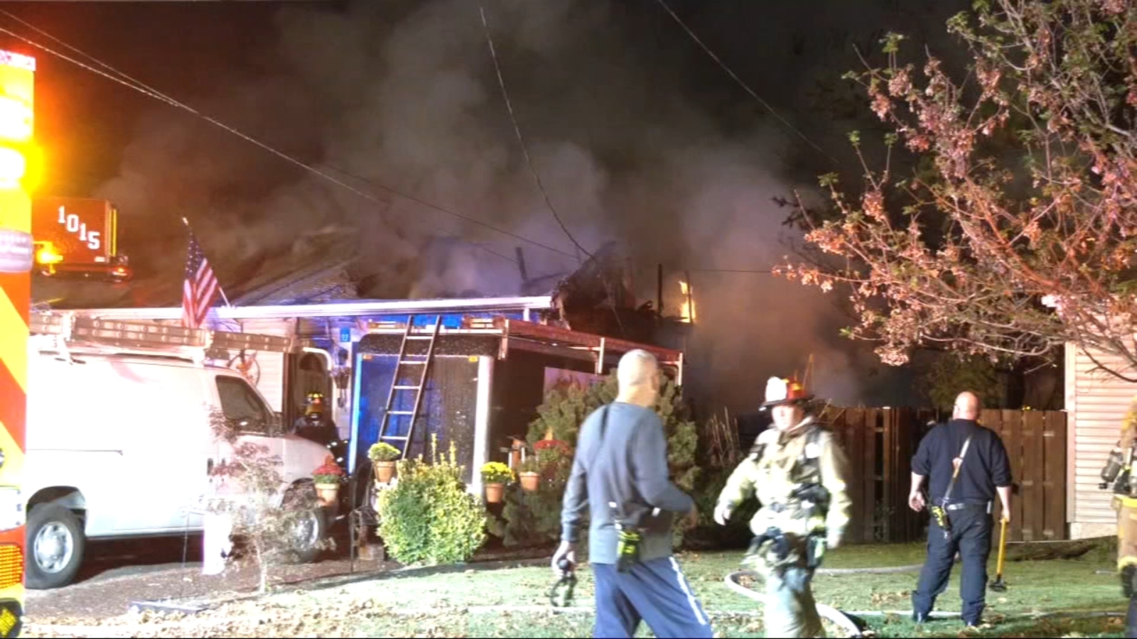 Palmyra house fire Family of 4, dog escape burning home in Burlington