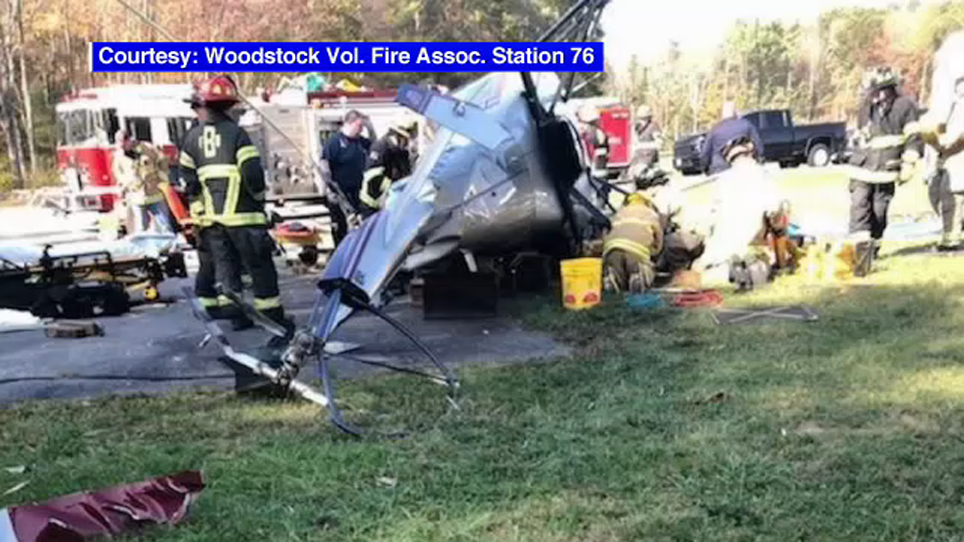 1 injured, 2 walk away after helicopter crash in Connecticut