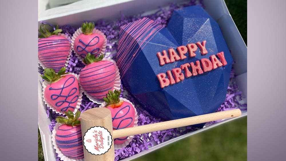 Teen baker makes breakable hearts filled with sweet surprises