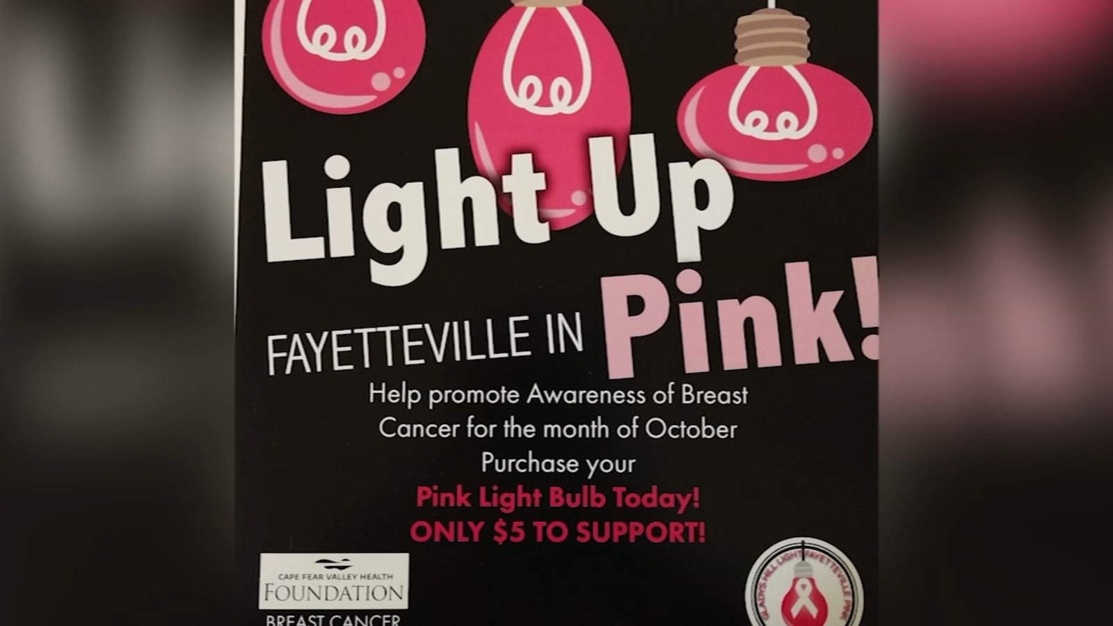 Light Up Fayetteville Pink Gladys Hill raises awareness for breast