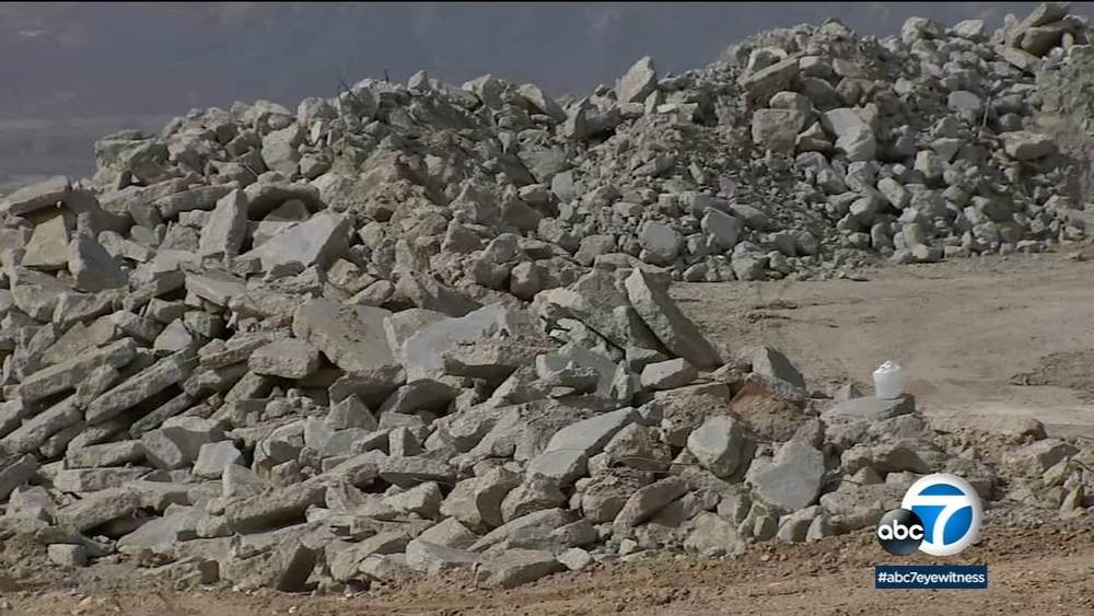 Why is there a huge mountain of concrete in this IE neighborhood?