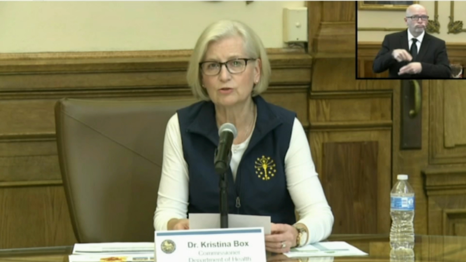 Indiana COVID19 today IN health commissioner Dr. Kristina Box tests