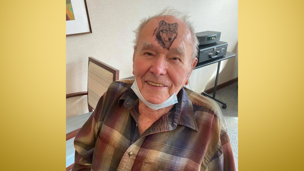 Nursing home residents get temporary tattoos