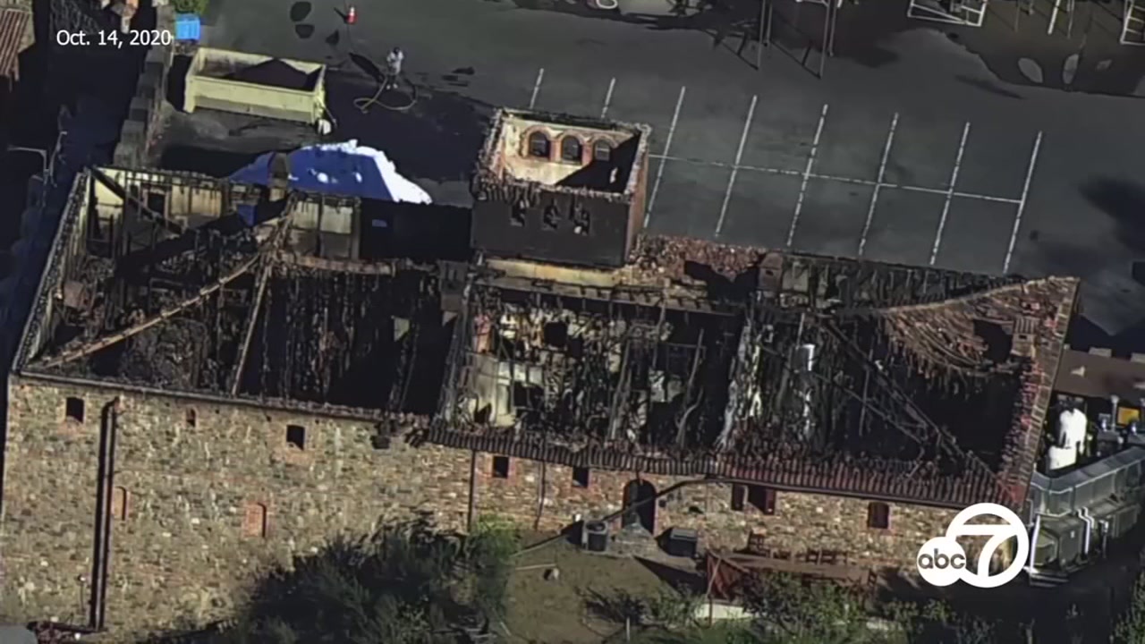 Aerial tour of wineries damaged, destroyed by Glass Fire