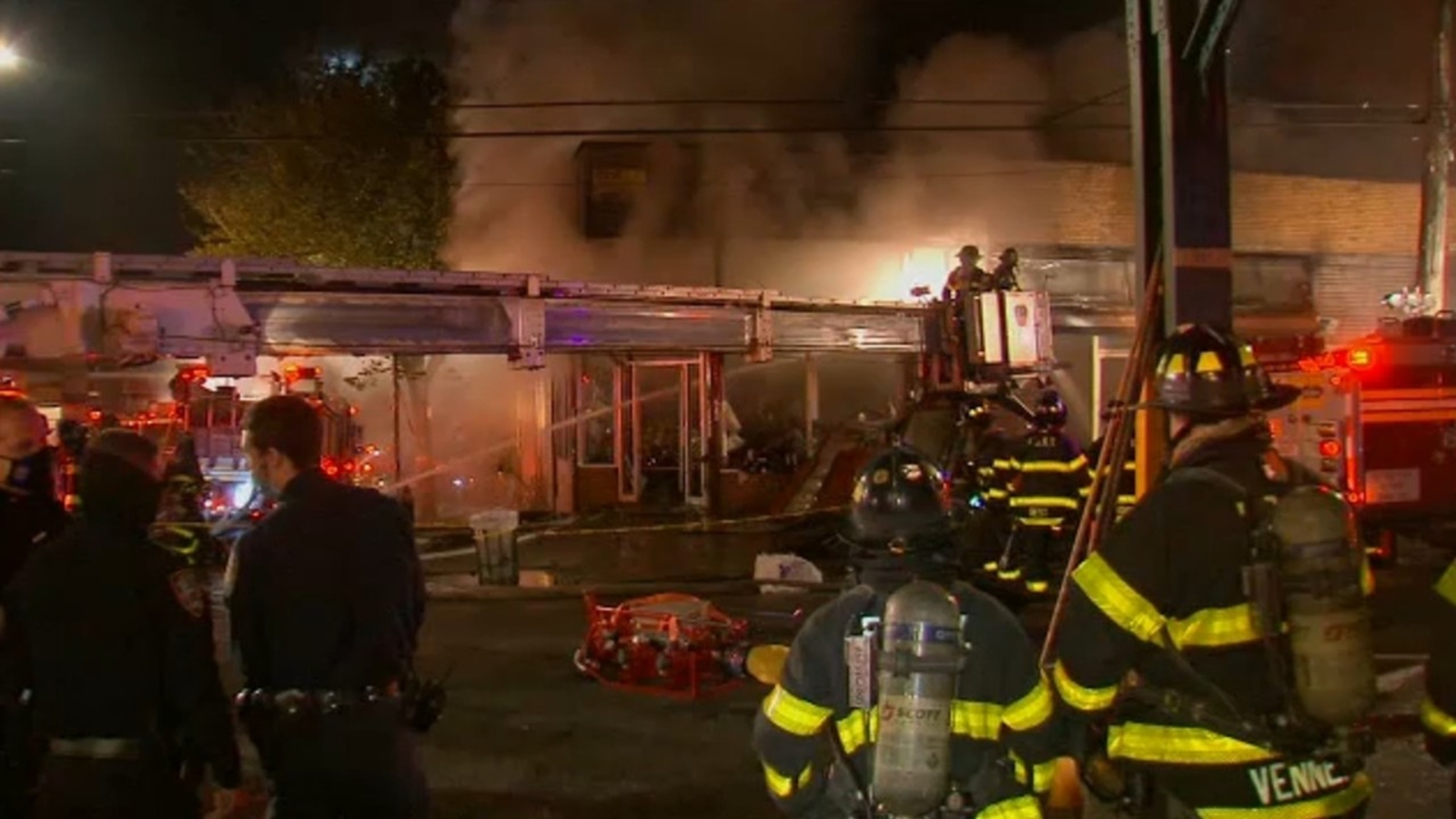 2 firefighters injured after fire rips through Bronx bike shop - ABC7 ...