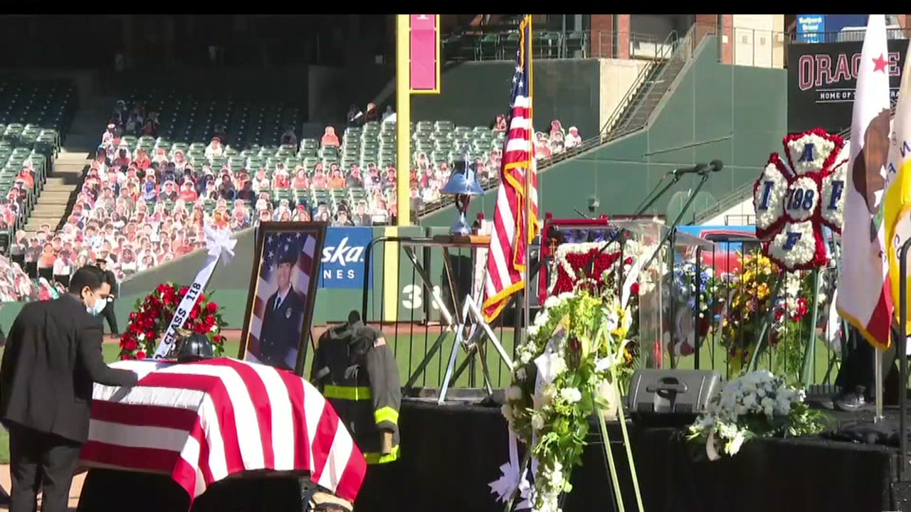Memorial service held for SF firefighter at Oracle Park
