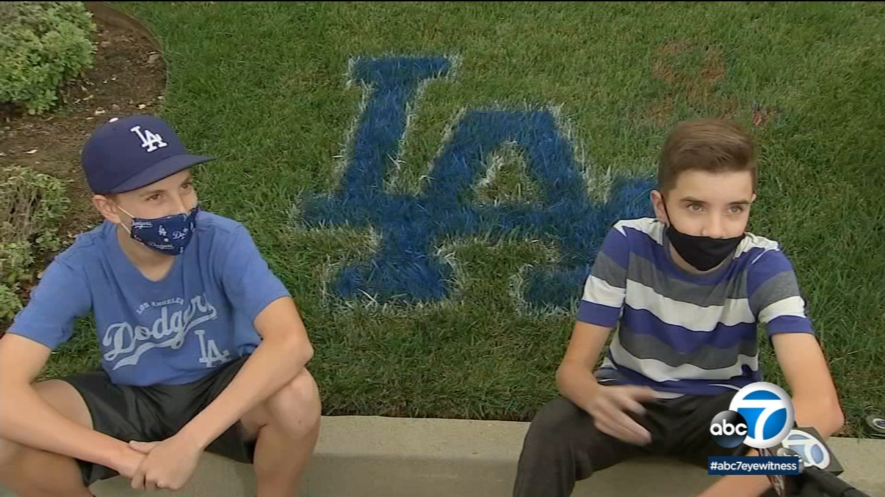 Monrovia teen earns World Series seat by painting Dodger logos on lawns