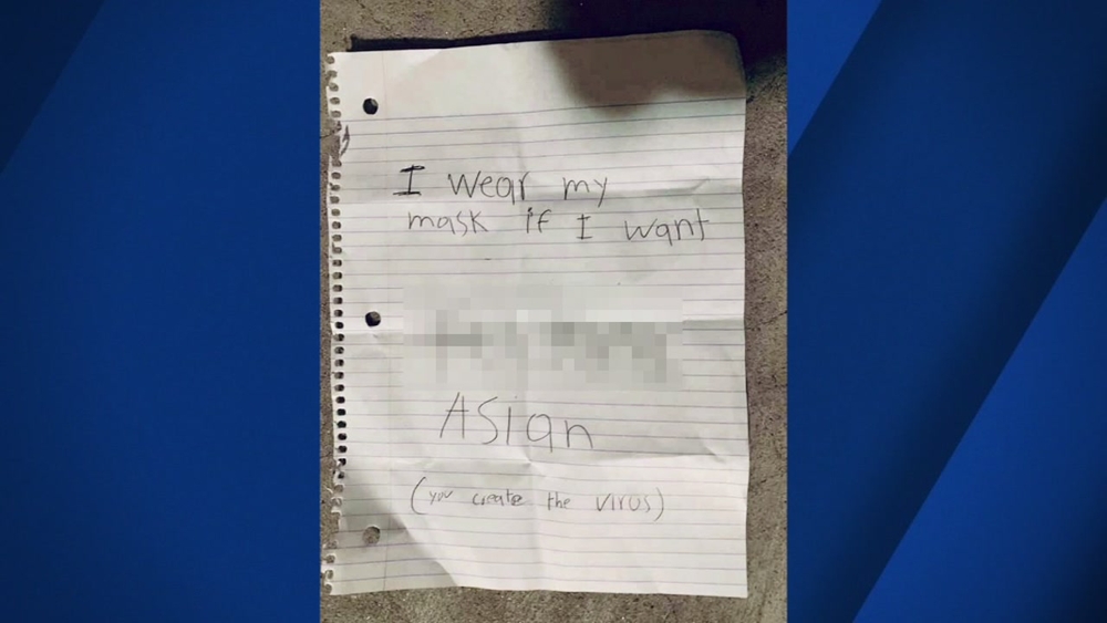 SFPD investigates after Asian woman targeted with vandalism, racist letter