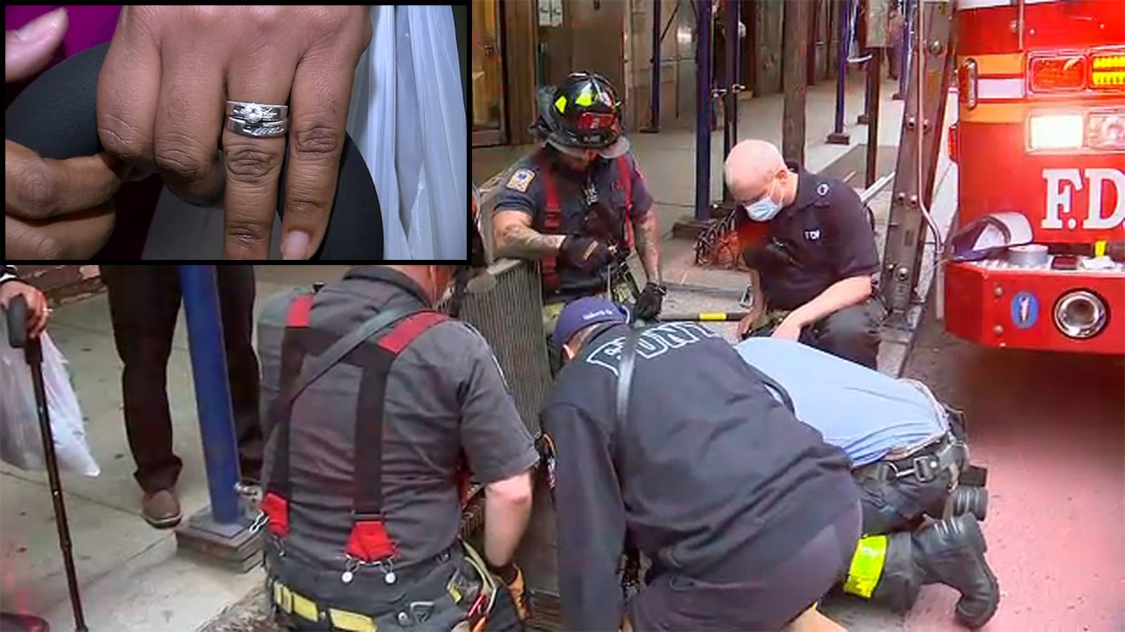 FDNY rescues woman's wedding rings from Hell's Kitchen grate after she ...