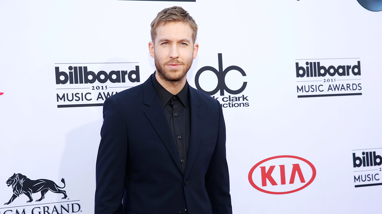 Calvin Harris arrives at the Billboard Music Awards at the MGM Grand Garden Arena on Sunday, May 17, 2015, in Las Vegas.