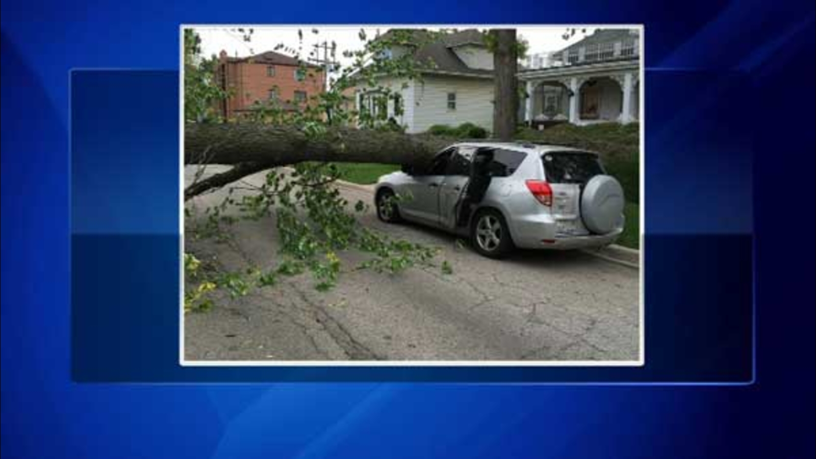 Tree falls on SUV on Far Northwest Side, had been 'leaning' for some