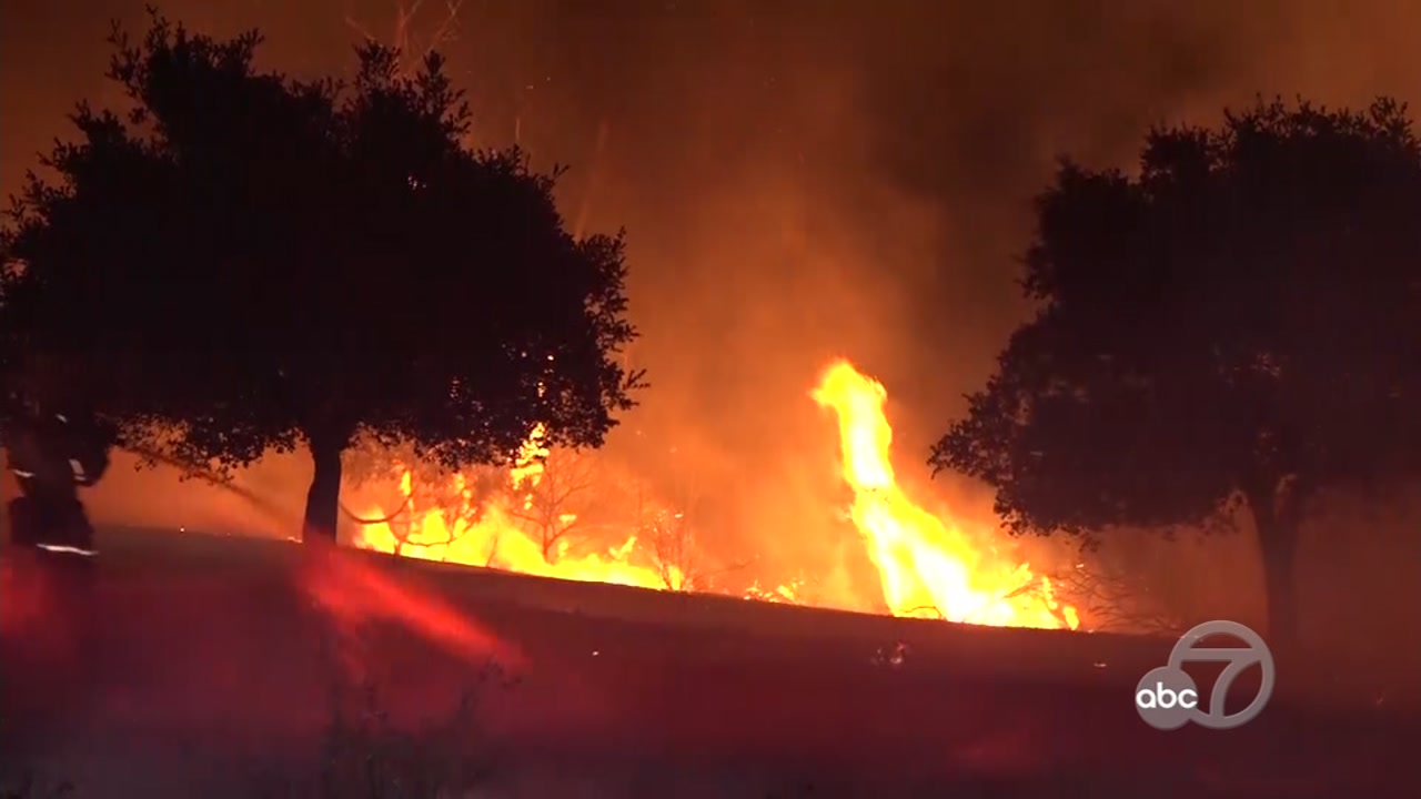 Firefighters battle wind-whipped brush fires in Bay Area