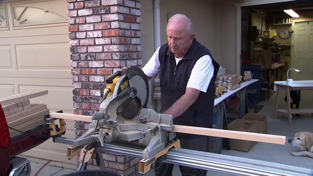 Bay Area grandfather builds desks for low-income students