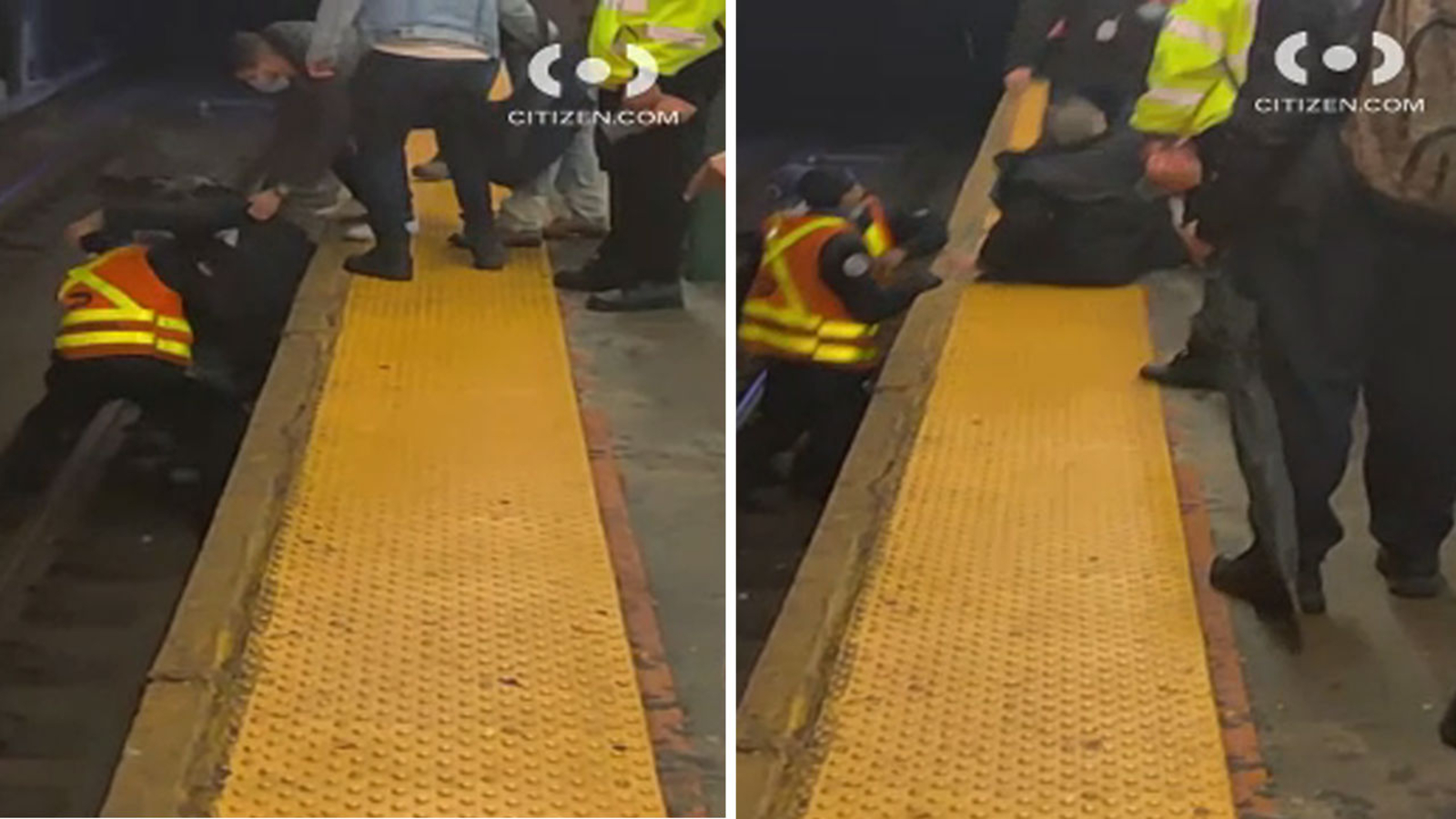 2 MTA workers rescue elderly man from subway tracks in Greenwich ...