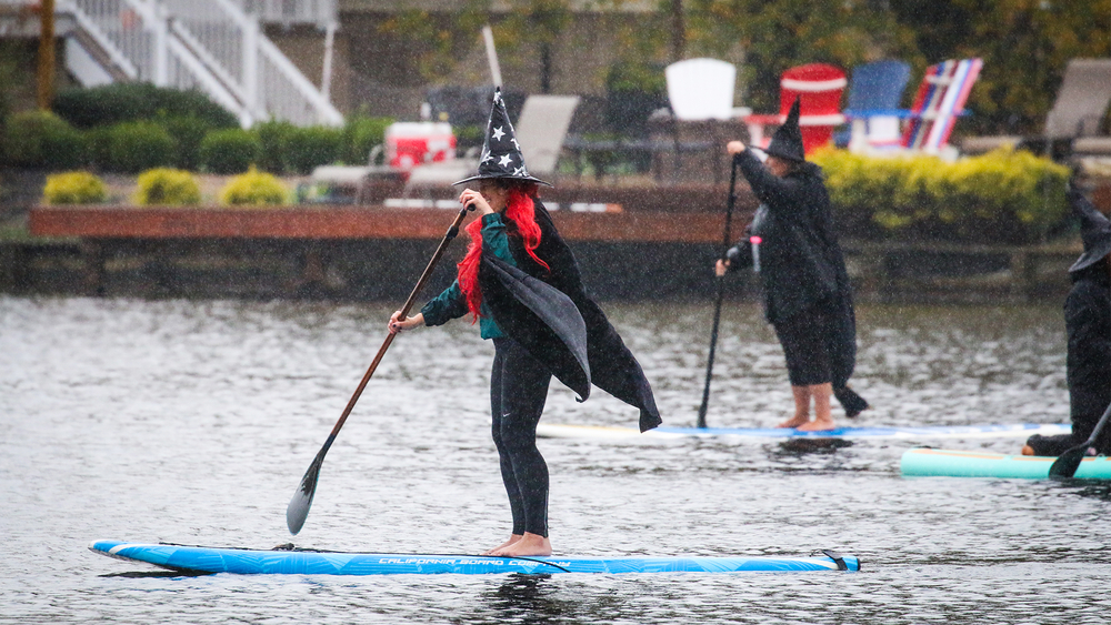 Witches paddle for a good cause at Medford Lakes