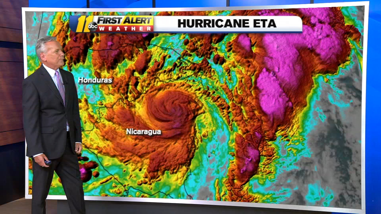 Hurricane Eta continues to bring significant wind damage to Nicaragua 