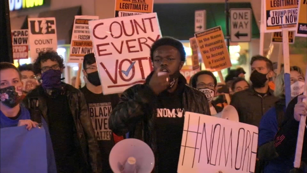 'Count Every Vote' protest in Chicago calls for Trump to concede