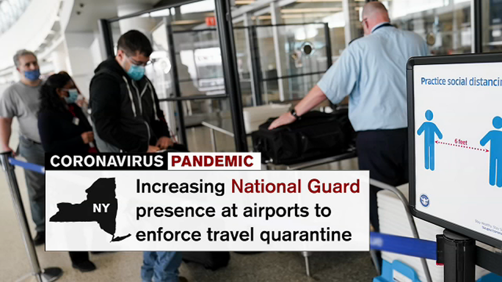 COVID New York Cuomo increasing National Guard at airports to enforce
