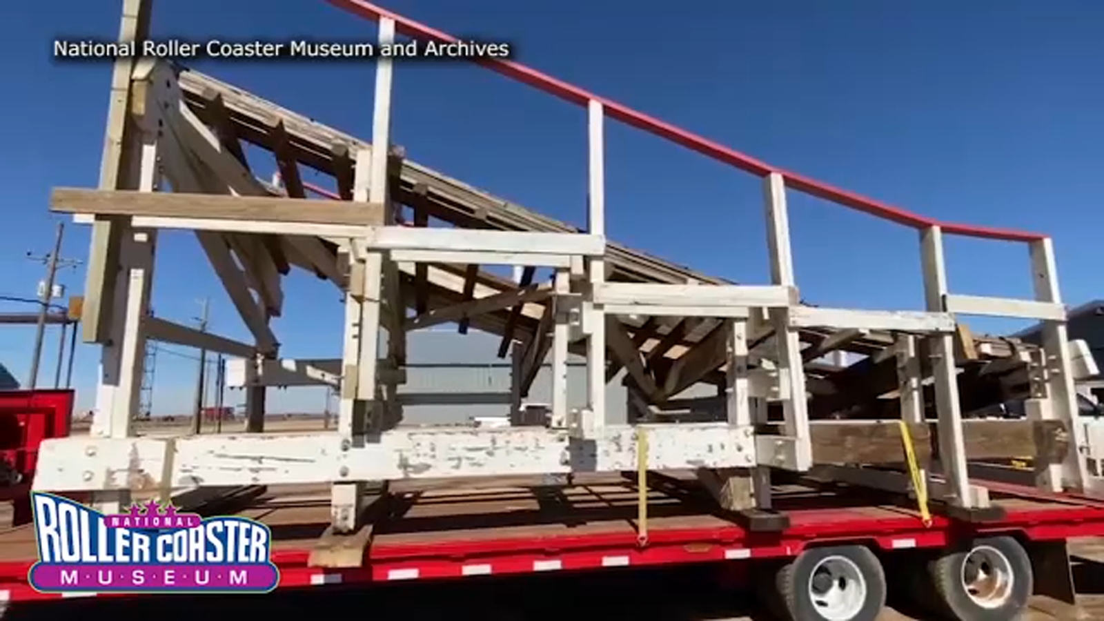 Remains of Six Flags Astroworld roller coaster Texas Cyclone being