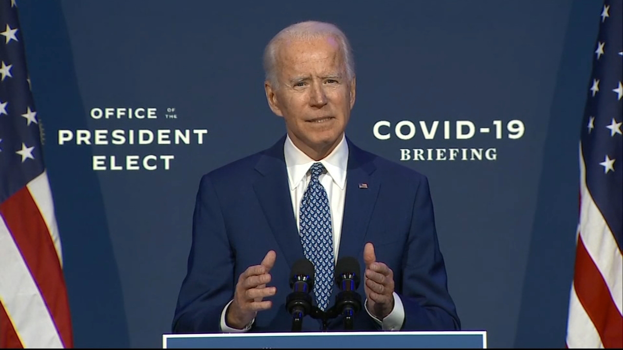 President-elect Biden pleads 'wear a mask' as COVID-19 cases climb