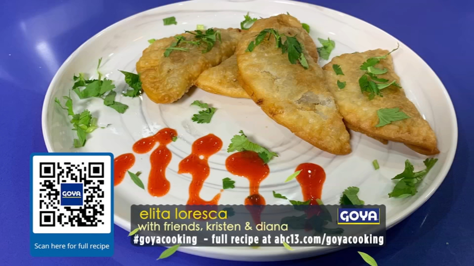 Elita Loresca cooks up this unique Thanksgiving beef empanadas recipe using Goya Foods products