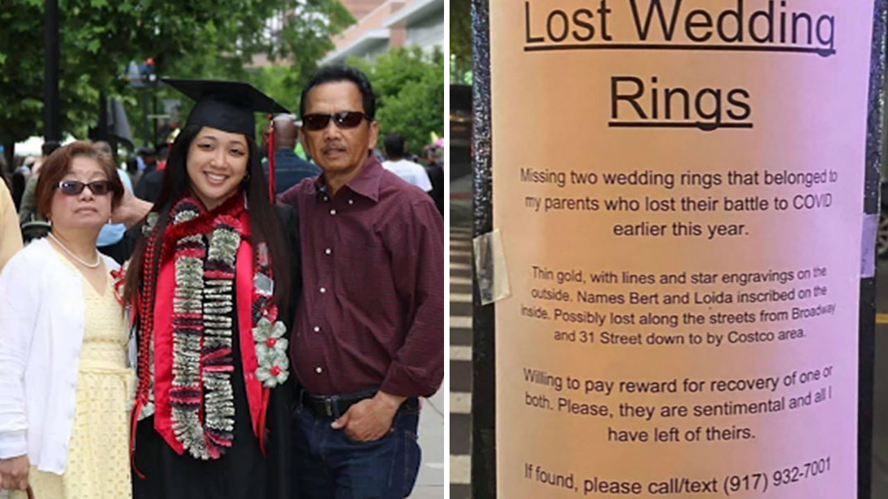 Woman desperate to find wedding rings of parents she lost to COVID