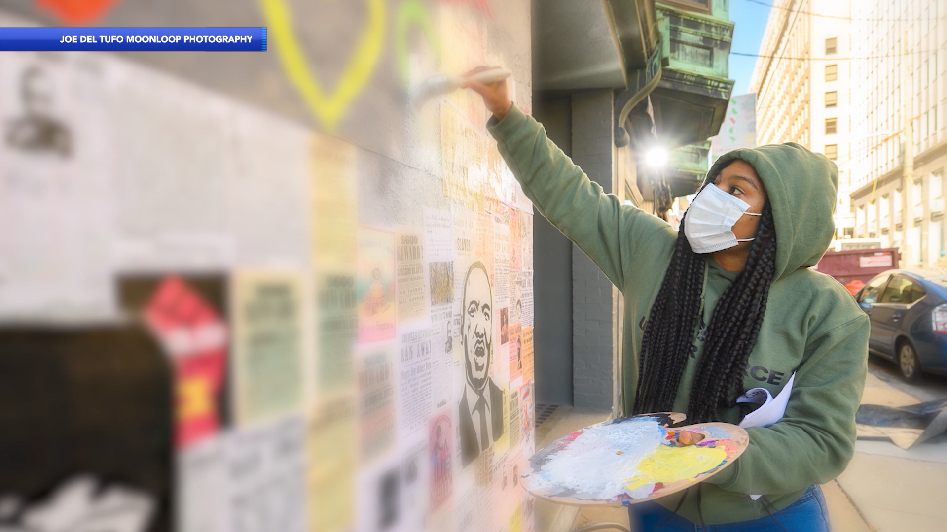 Boarded windows transform into powerful murals thanks to local artists