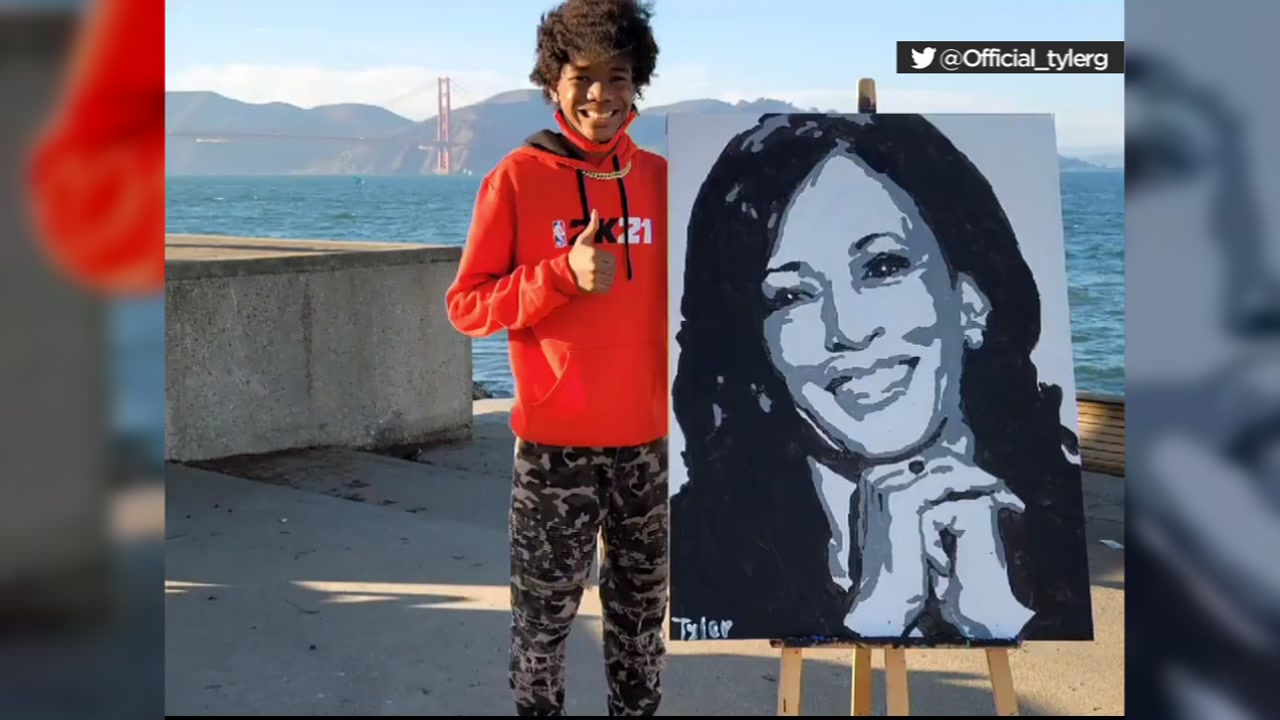 San Jose teen creates portrait of VP-elect Kamala Harris