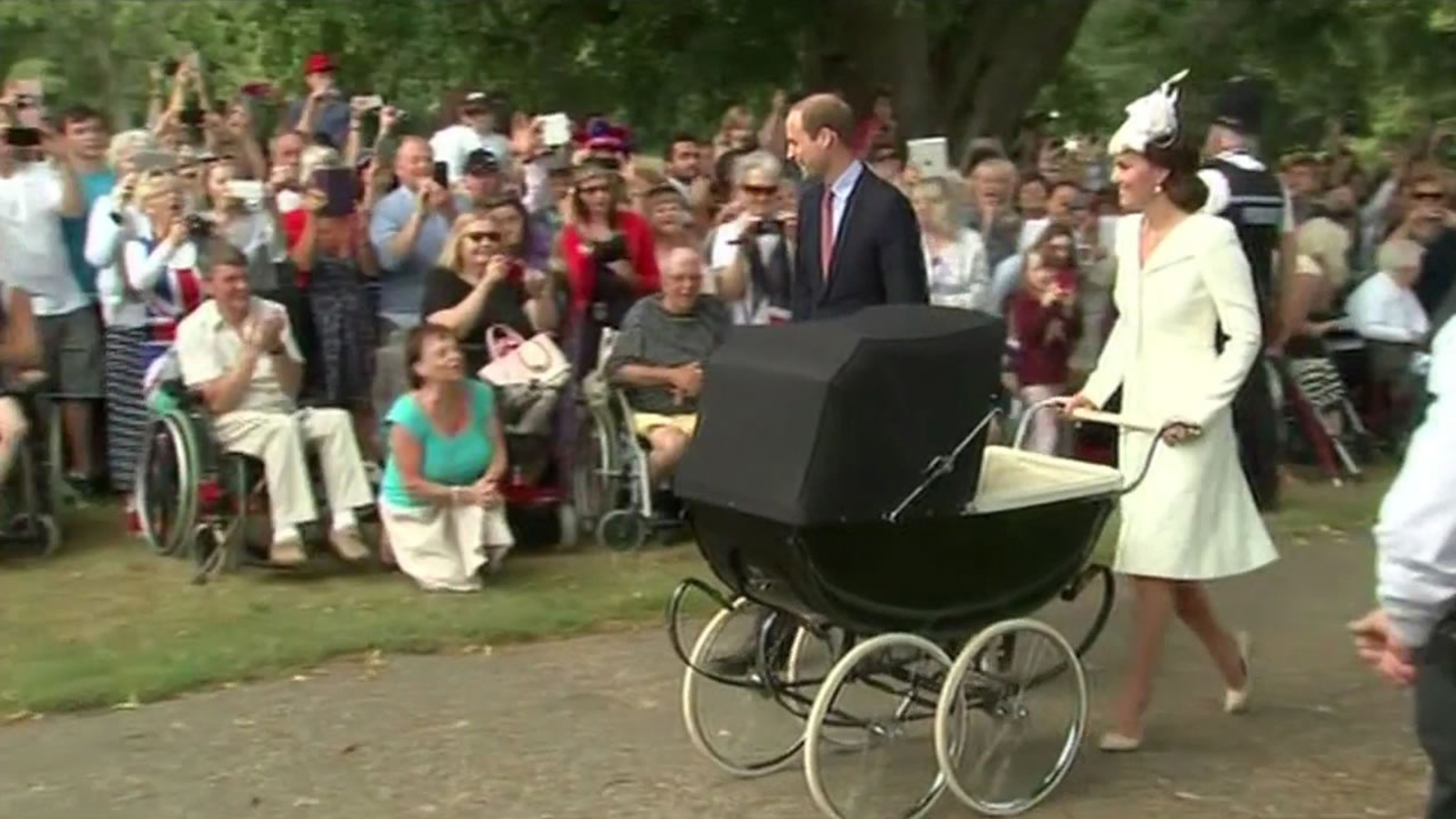 VIDEO Britain's royal family arrives at christening for newborn baby