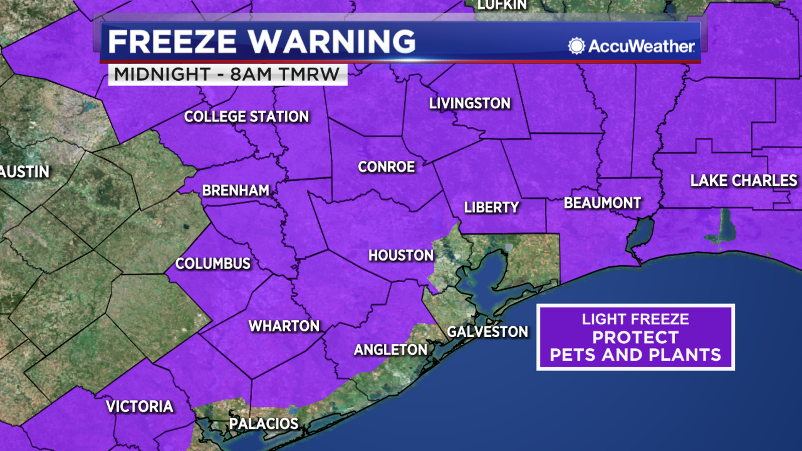 Houston weather Freeze Warning for Tuesday morning ABC13 Houston