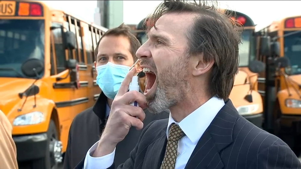 Bus drivers get added protection against COVID with nasal spray