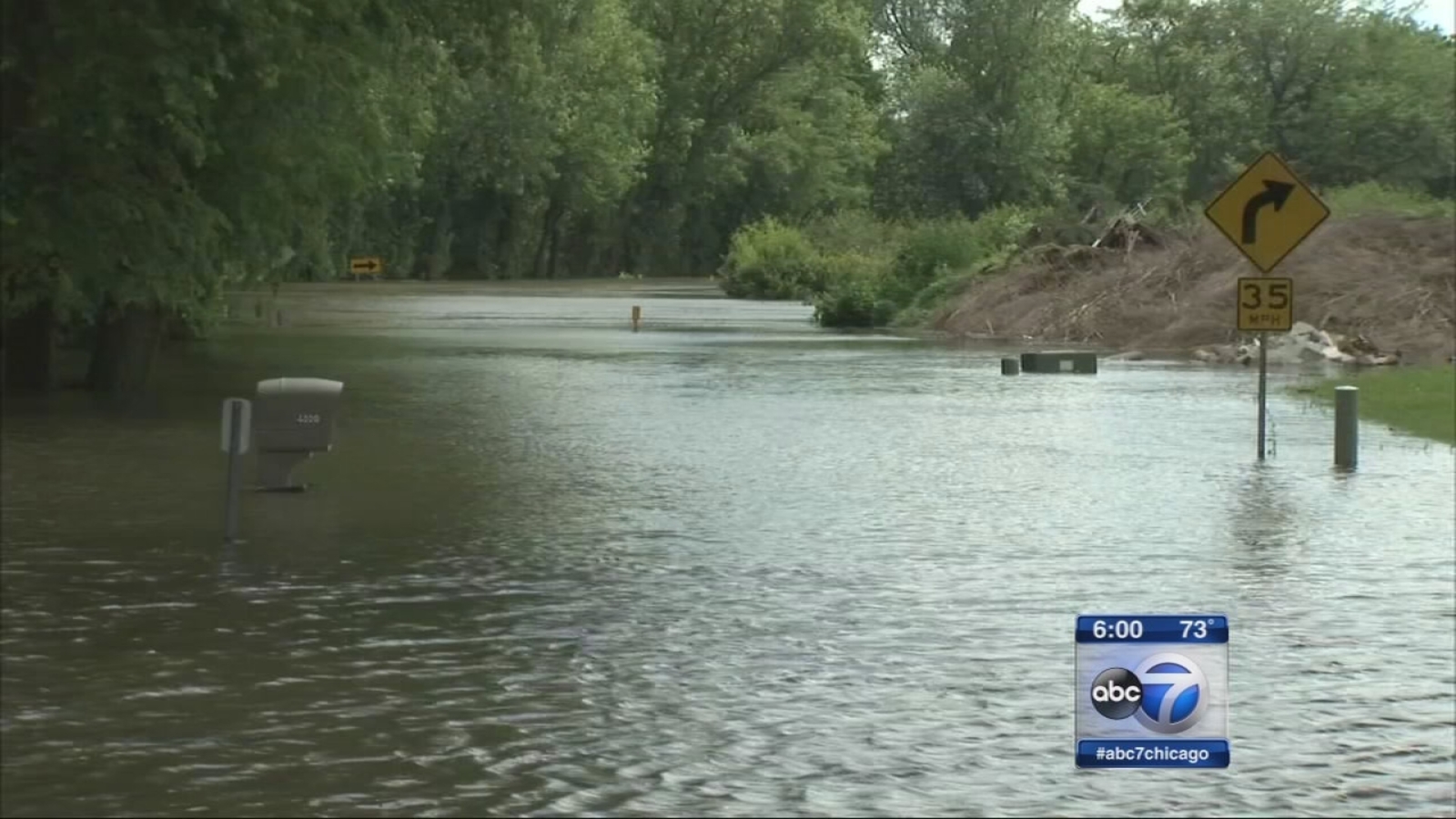 Flooding in Aroma Park ABC7 Chicago