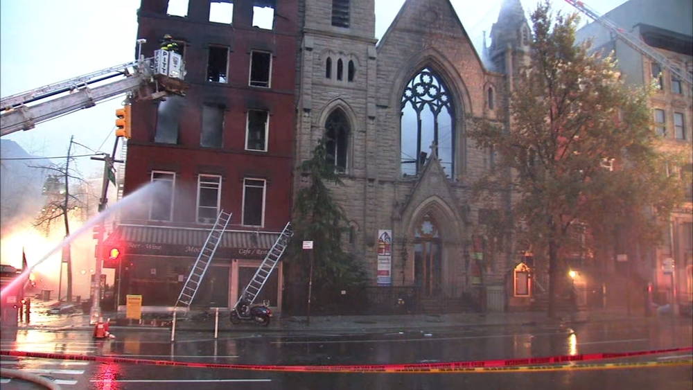 Massive fire engulfs several buildings in East Village
