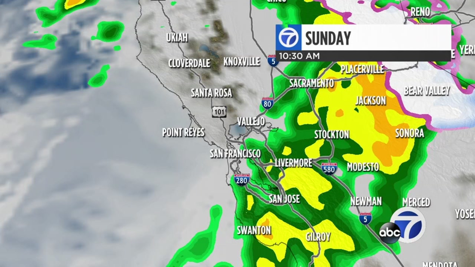 San Francisco Bay Area AccuWeather forecast Widespread rain throughout