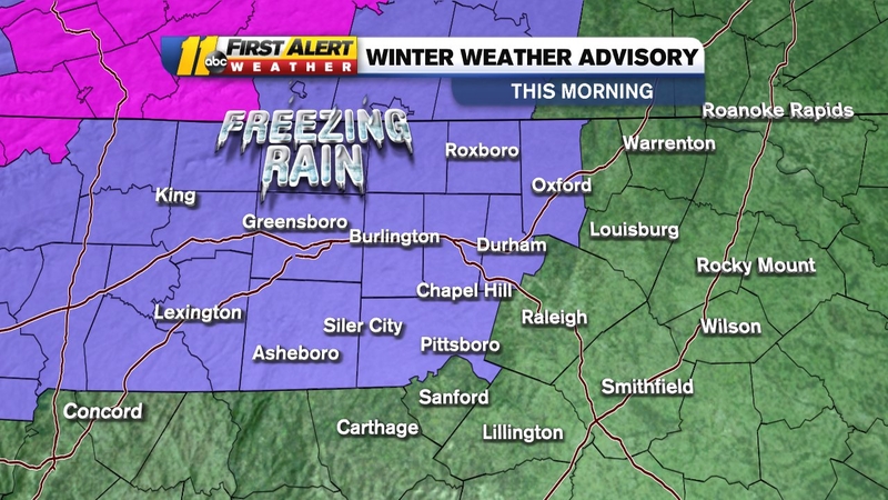 Winter Storm Nc Weather Could Include Freezing Rain Wednesday Morning Abc11 Raleigh Durham