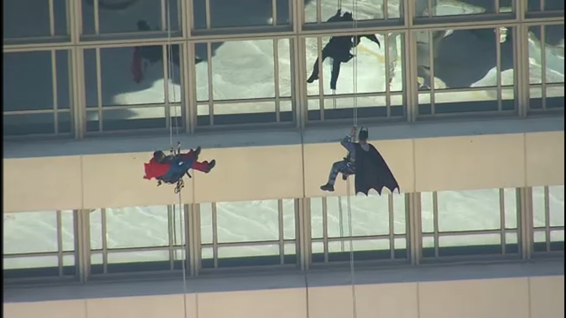 Superhero window washers scale down MD Anderson
